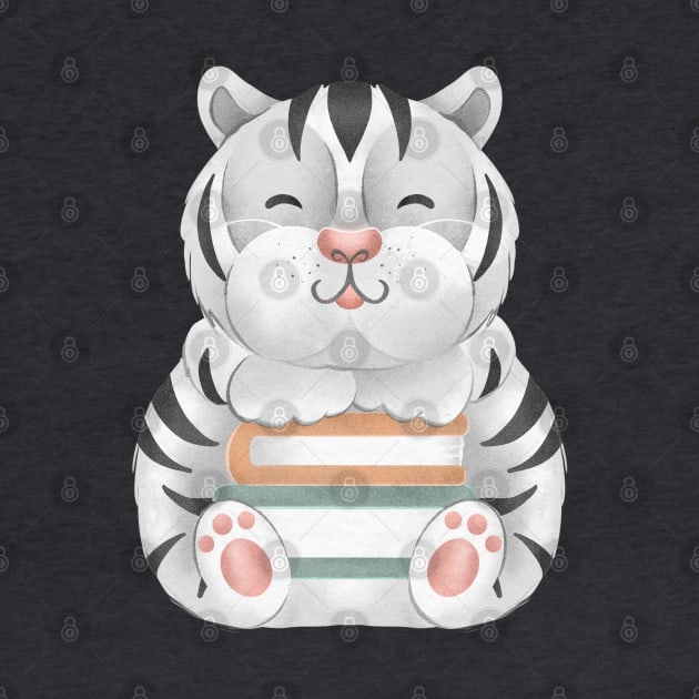 WHITE TIGER READS by Catarinabookdesigns